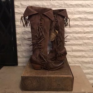 RARE Liberty Black Fringe Boots